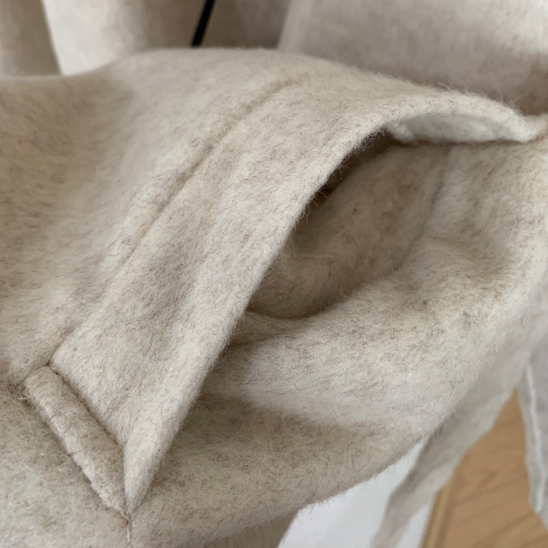 ダブルフェイスウールコート ショートコート ウールコート コート アウター