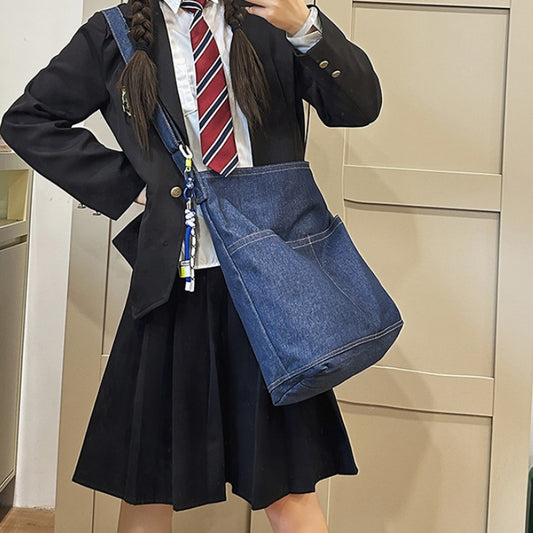 デニム ショルダーバッグ ユニセックス メンズ レディース カジュアル 通学