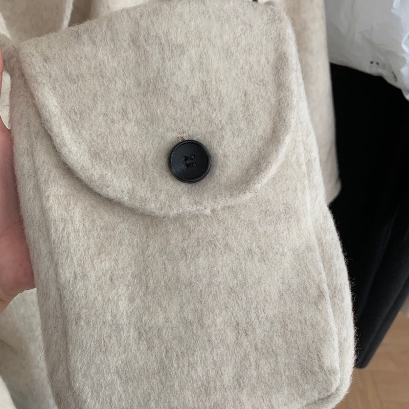 ダブルフェイスウールコート ショートコート ウールコート コート アウター