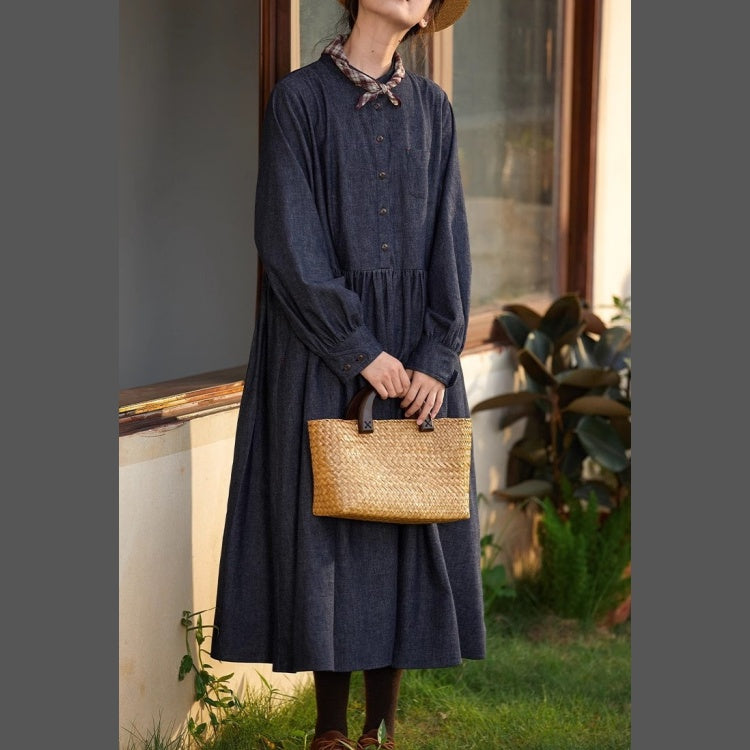 デニムワンピース ワンピース レディース 長袖 スプリングドレス 春服 エレガント