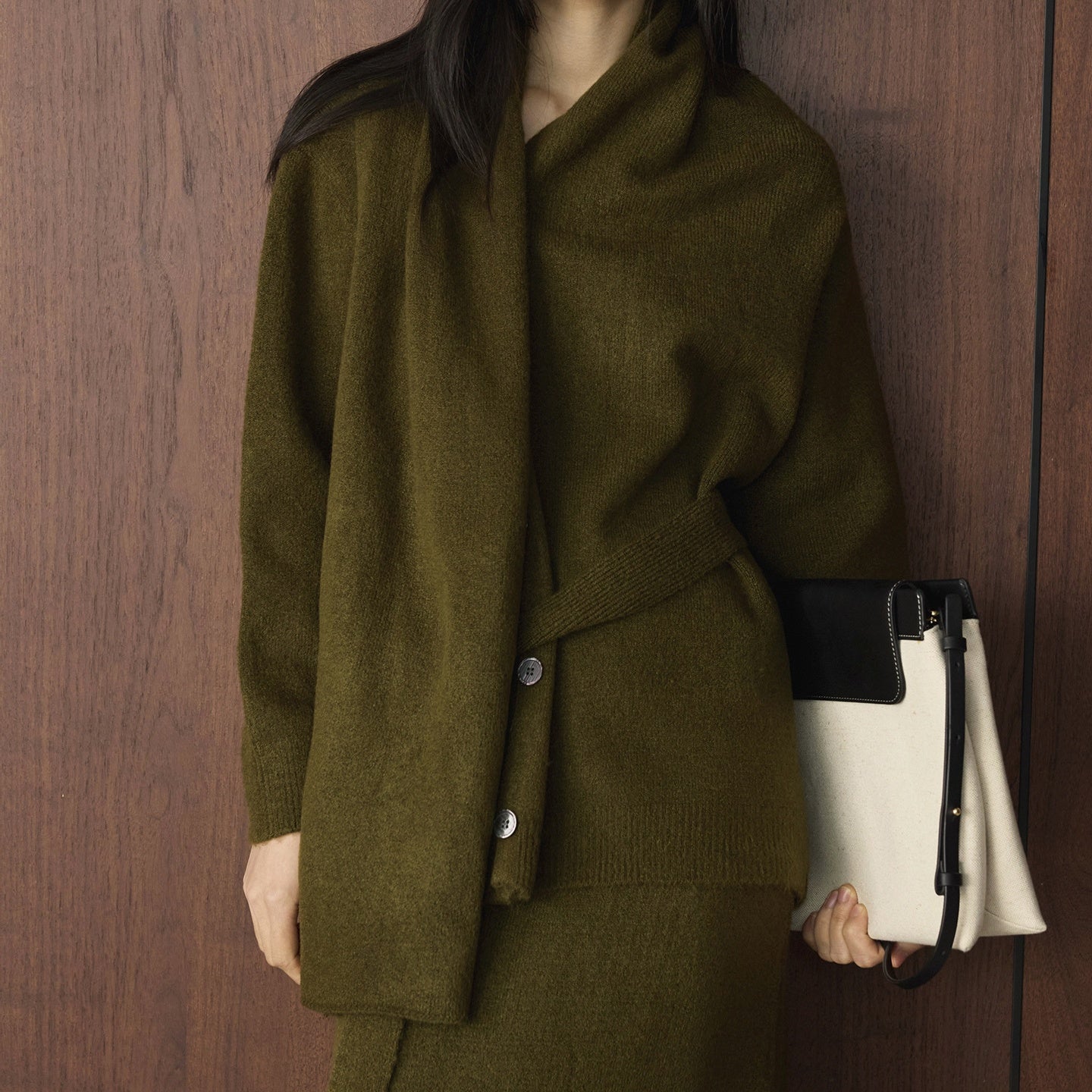 ニットセットアップ レディース カーディガン スカート セーター 2点セット 秋冬