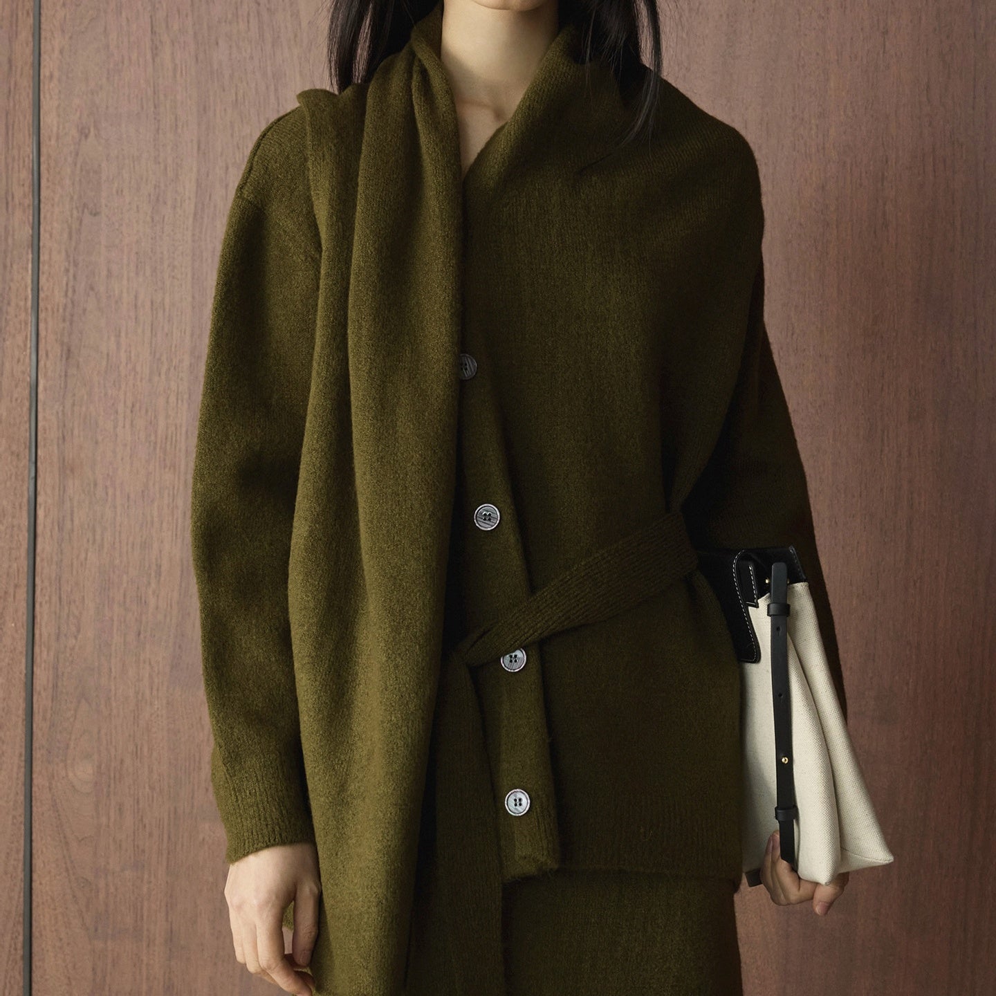 ニットセットアップ レディース カーディガン スカート セーター 2点セット 秋冬