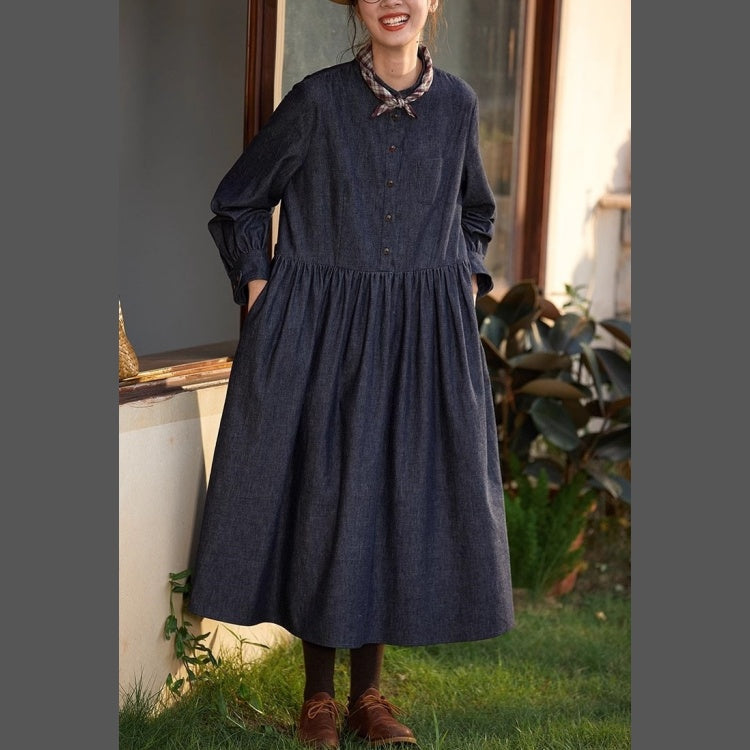 デニムワンピース ワンピース レディース 長袖 スプリングドレス 春服 エレガント