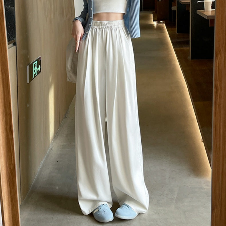 ワイドデニムパンツ レディース 春夏 テンセルデニム 小柄対応 ゆったりパンツ 垂感