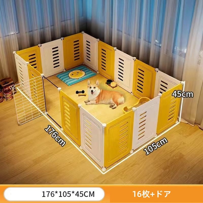 ペットサークル バリアフリー  ドア付き ペットケージ サークル 高さ45cm 小型犬