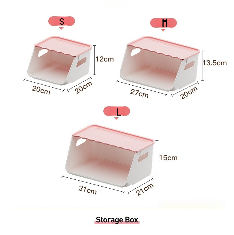 卓上収納ボックス 小物入れ 収納ケース 斜めカット 取り出しやすい コスメ収納 化粧品 お菓子 おもちゃ 収納