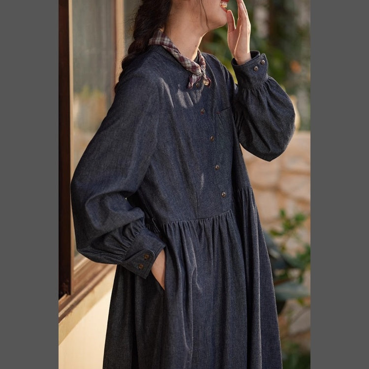 デニムワンピース ワンピース レディース 長袖 スプリングドレス 春服 エレガント