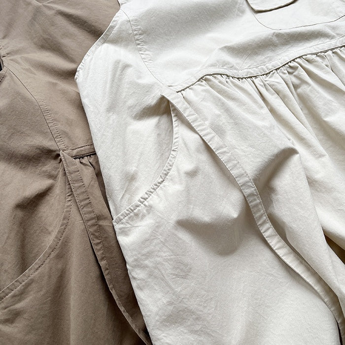 ジャンパースカート レディース コットン ワンピース サロペットスカート 春 夏