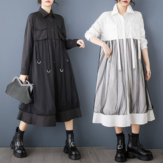 ドッキングワンピース シャツワンピ レディース レーヨン 柔らかい 肌触り 着心地