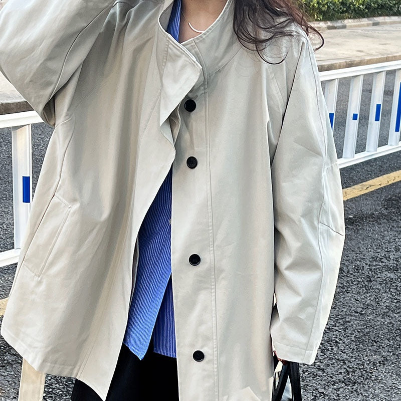 トレンチコート スプリングコート ライトアウター ジャケット アウター コート レディース