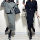スカートスーツ レディース セットアップ ウールタッチ 事務服 高品質 春夏秋冬 2点セット