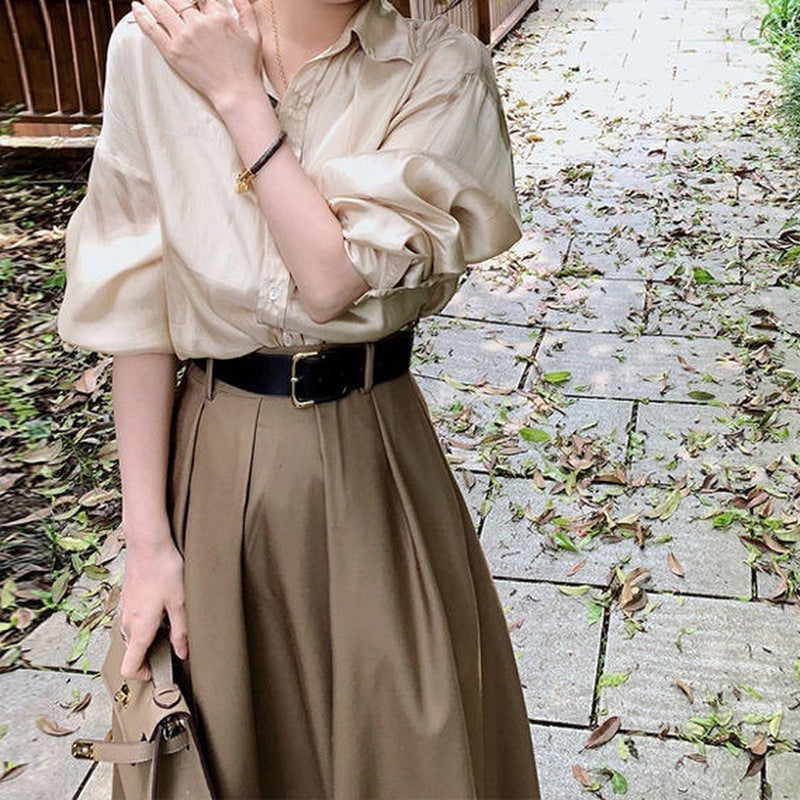 スカートセット レディース 高級感 港風 タンフェイスタイル 温柔 通勤 二点セット