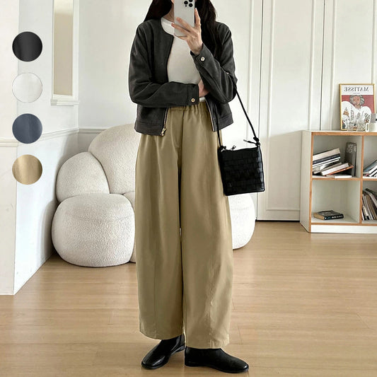 ワイドパンツ レディース ハイウエスト ボトムス スラックス ストレートパンツ 体型カバー