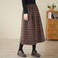スカート コーデュロイ 格子 レディース ボトムス ロング プリーツ ロング 厚い