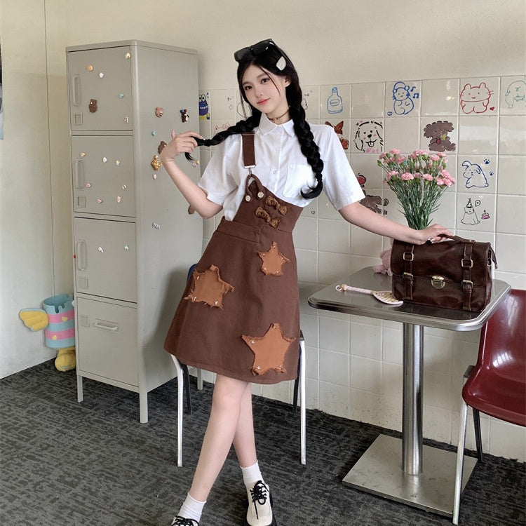 ジャンパースカート デニムワンピース サロペットスカート デニム Aライン 大きいサイズ