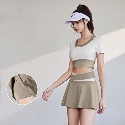 スポーツウェア レディース  上下セット トレーニング フィットネスウェア  tシャツ 半袖