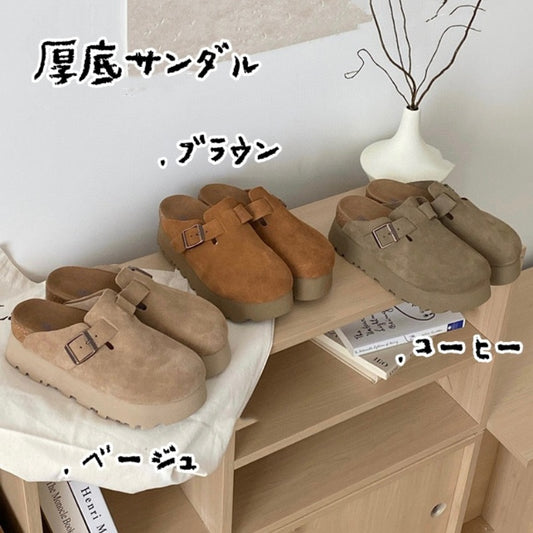 サボサンダル コンフォートサンダル 厚底ビルケンサンダル 厚底サンダル