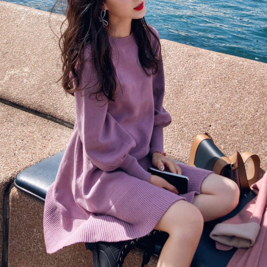 ニットワンピース ニット ワンピース レディース ロング丈 ロングワンピース セーター