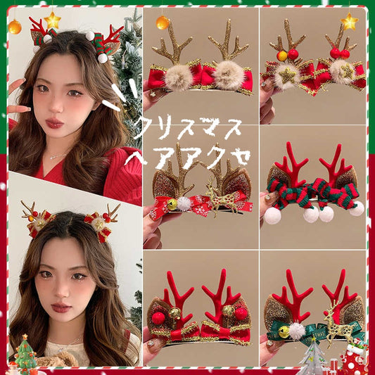クリスマスヘアアクセサリー ヘアアクセサリー ヘアクリップ ヘアピン 髪飾り 3点セット
