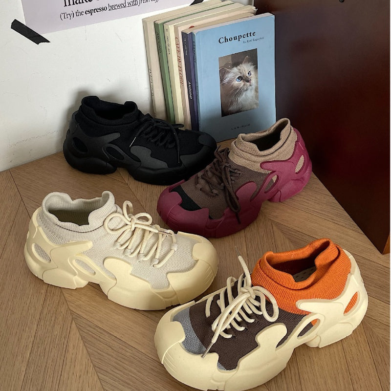 スリッポン レディース 靴 スニーカー 運動靴  カジュアルシューズ  春夏 軽量 軽い 厚底