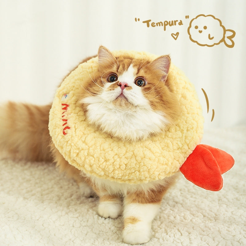 猫 エリザベスカラー 天ぷら たい焼き モチーフ フード デザイン ソフト 軽量