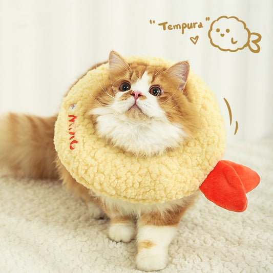 猫 エリザベスカラー 天ぷら たい焼き モチーフ フード デザイン ソフト 軽量