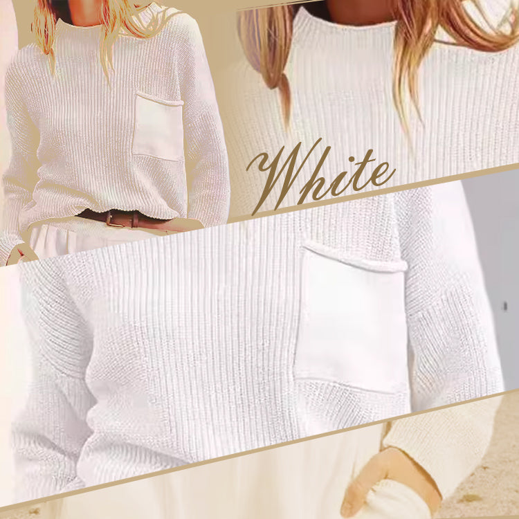 ペプラムプルオーバー セーター オフタートルニット トップス ペプラム 長袖