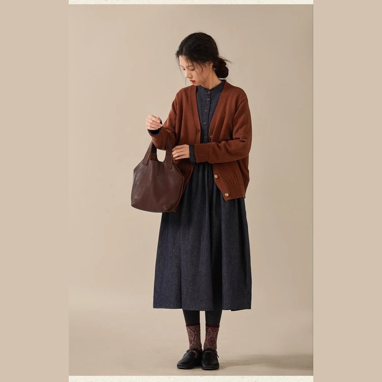 デニムワンピース ワンピース レディース 長袖 スプリングドレス 春服 エレガント