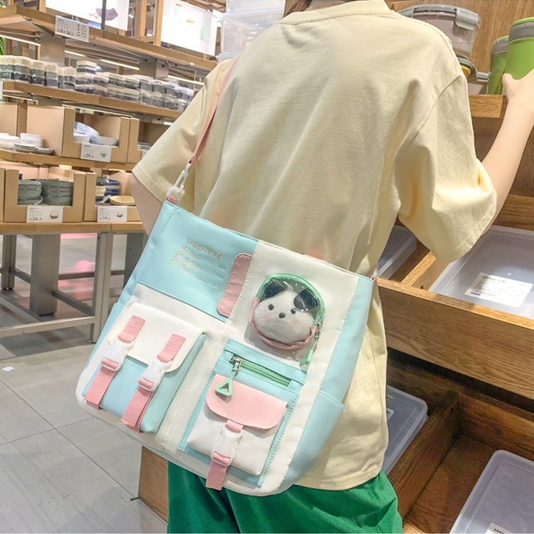 トートバッグ 学生バック レディース 軽い 弁当袋 手提げ袋 ハンドバッグ 帆布 大きめ