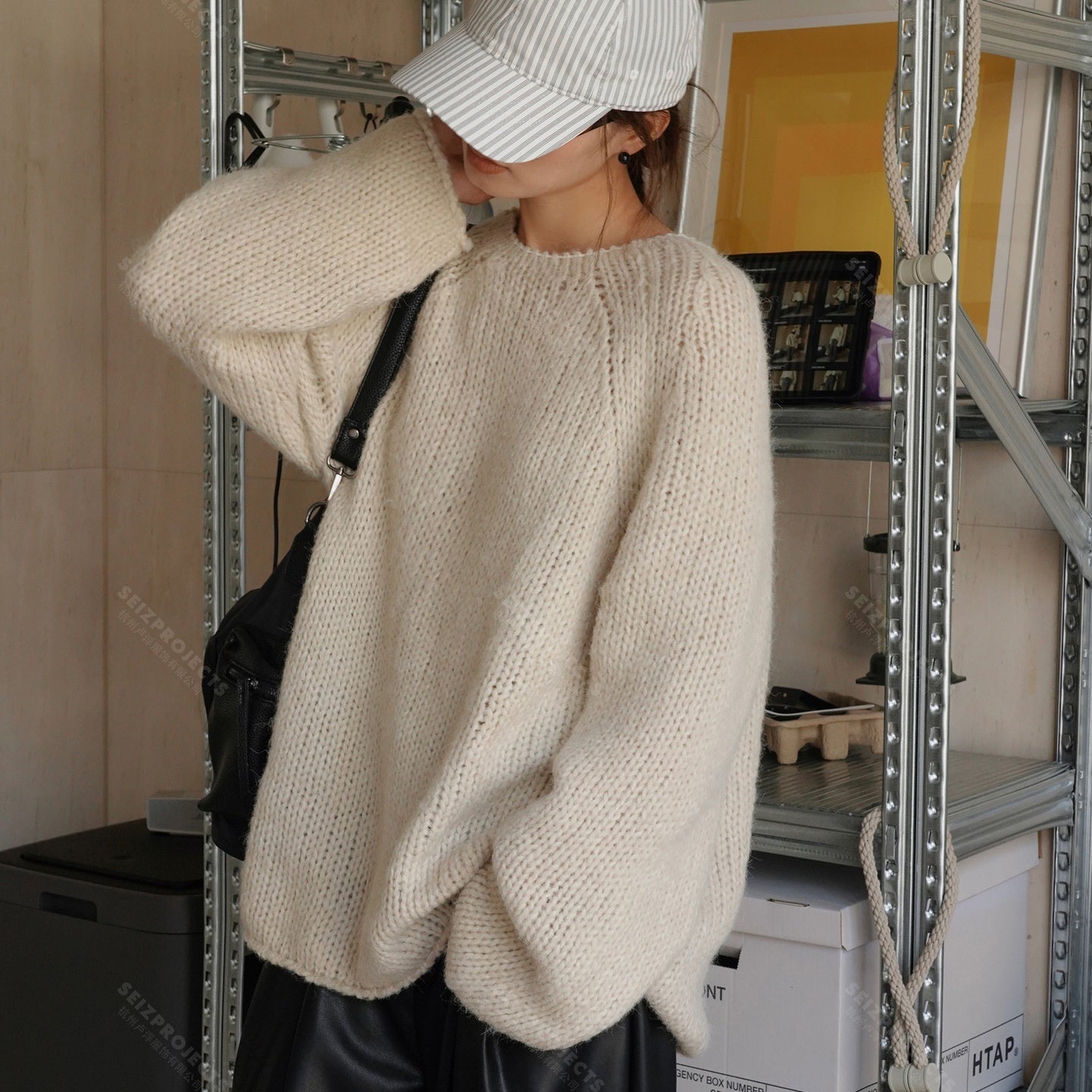 レディース ニット セーター 太編み ローゲージ ゆったり ルーズ カジュアル