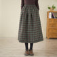 スカート コーデュロイ 格子 レディース ボトムス ロング プリーツ ロング 厚い