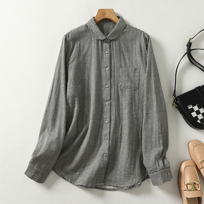 チェックシャツ ブラウス トップス レディース オーバーシャツ 長袖シャツ