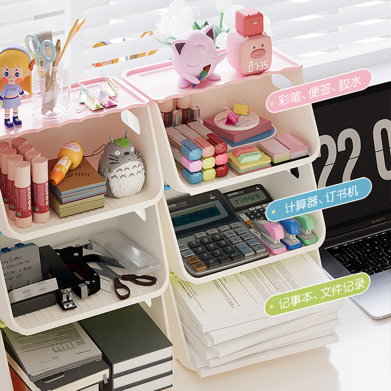卓上収納ボックス 小物入れ 収納ケース 斜めカット 取り出しやすい コスメ収納 化粧品 お菓子 おもちゃ 収納