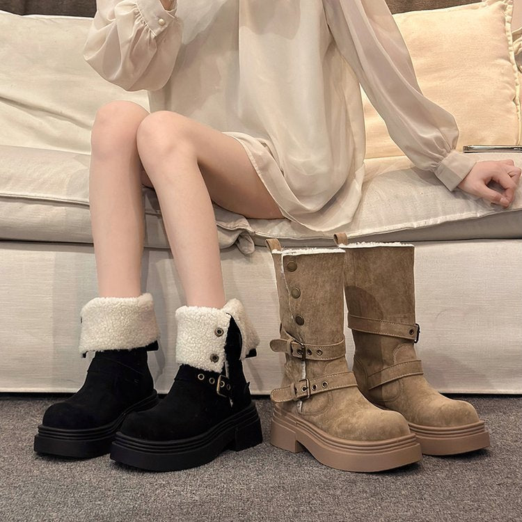 スノーブーツ ムートンブーツ 2WAY仕様 レディースブーツ 冬靴 レディースブーツ
