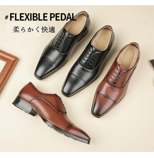 ビジネスシューズ 本革 紳士靴 履き心地良い ストレートチップ カジュアルシューズ