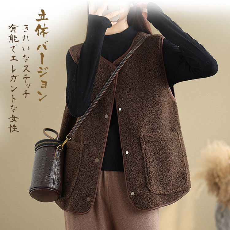 ベスト フェイクファーベスト ファーベスト リバーシブルベスト ジレ アウター トップス レディース