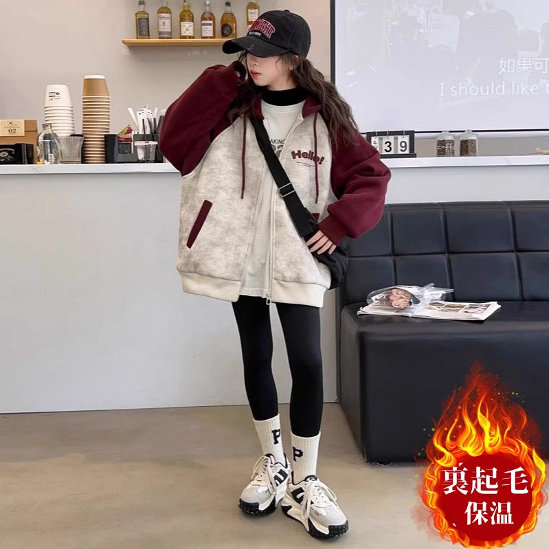 スタジャン コート 子供服 アウター ジャケット パーカー スウェット 上着 長袖 裏起毛