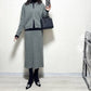 スカートスーツ レディース セットアップ ウールタッチ 事務服 高品質 春夏秋冬 2点セット