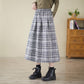 スカート コーデュロイ 格子 レディース ボトムス ロング プリーツ ロング 厚い