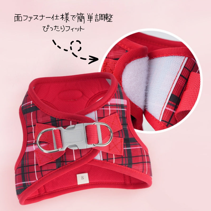 猫 ハーネス リード 猫用ハーネス 猫用リード 猫用散歩グッズ ベスト型 抜けない ダブルロック