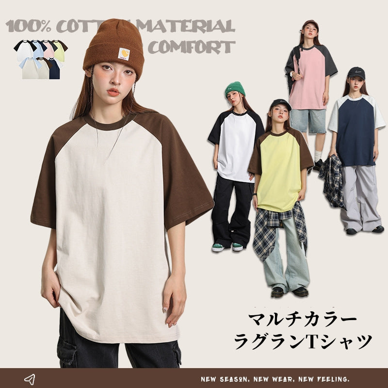 Tシャツ メンズ レディース 半袖 重ね着風 オーバーサイズ ユニセックス 韓国ファッション