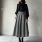 スカート 千鳥格子 レディース 春 秋 冬 ロング プリーツ フレア ニット 柄
