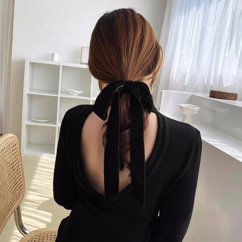 ポニーフック ヘアフック しっかり リボン ヘアクリップ シンプル ヘアアクセサリー パール