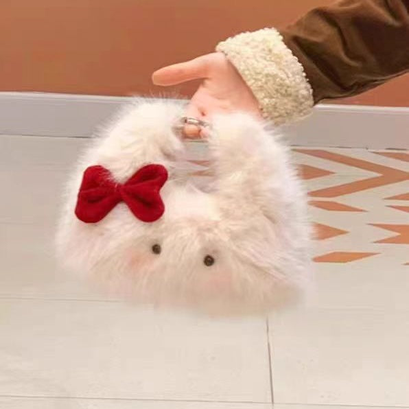 ファーバッグ 猫バッグ 可愛い バッグ 学生用 ショルダーバッグ 斜め掛け