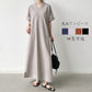 綿麻プルオーバーシャツワンピース レディース 半袖シャツ ゆったり トップス 夏服