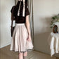 セットアップ レディース 夏服 2点セット トップス スカート 半袖 ニット プリーツ