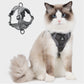 猫 ハーネス リード セット 猫用ハーネス 猫用リード 猫用胴輪 ベスト型 POMバックル 脱走防止