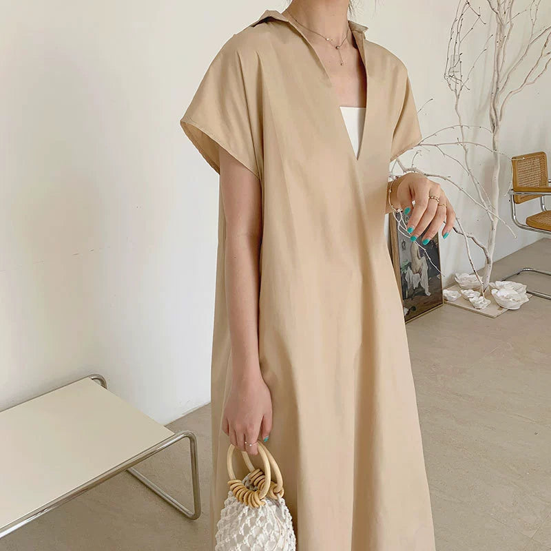 ワンピース シャツワンピース ロングワンピース ロングシャツ ゆるワンピ レディース