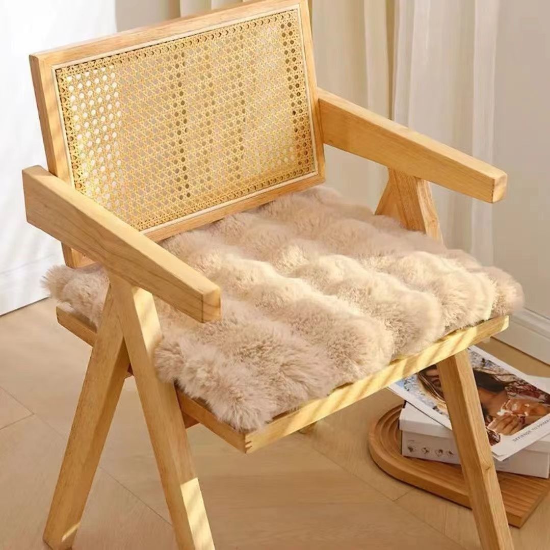 チェアパッド 極厚 ふわふわ チェアパッドカバー 高反発 四角 45cm チェアクッション