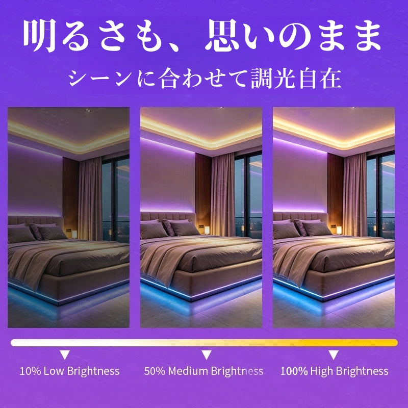 LEDテープライト RGB 5050 USB給電 20キー 赤外線リモコン 音楽連動 マイク内蔵 調光 調色